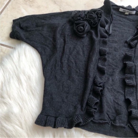 DKNYC Ruffled Cropped Shrug - Picture 3 of 5